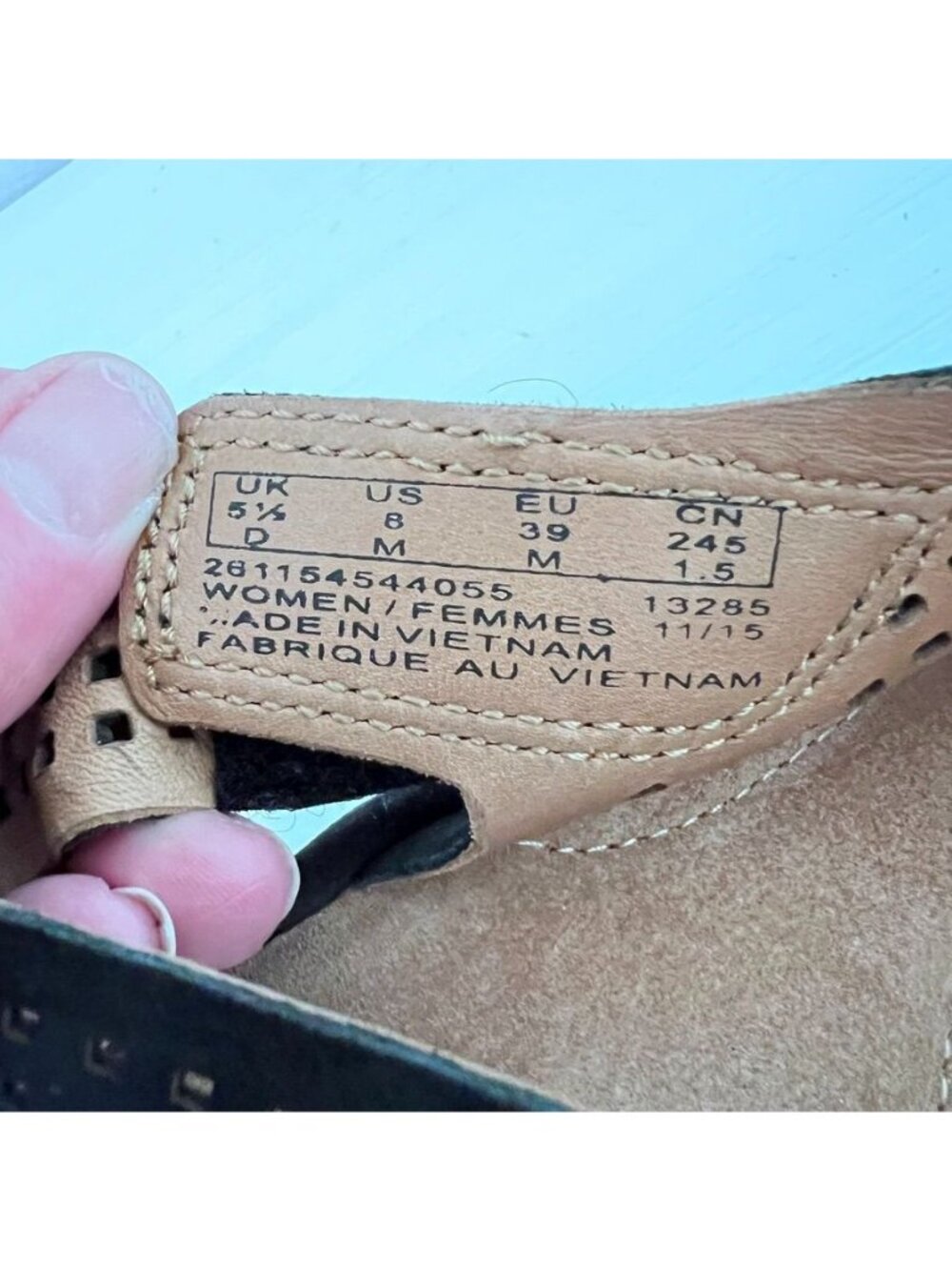 Clarks Artisan Clarene Award Sandals 8M Black Nubuck Wedge Slingback Adjustable - Picture 9 of 12